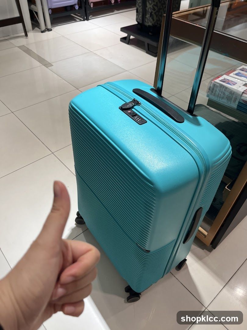 Blue Suitcase in Store