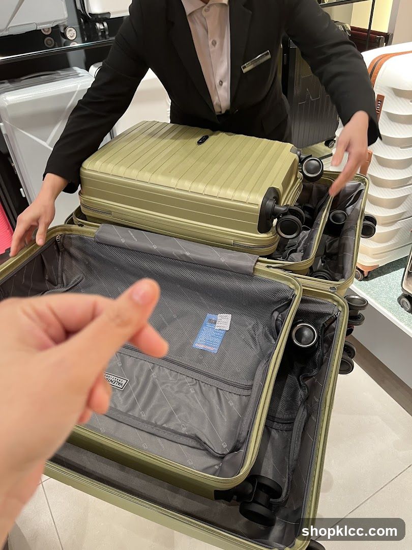Suitcase Display in Store