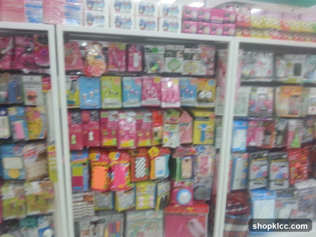 Store Shelves with Packaged Goods