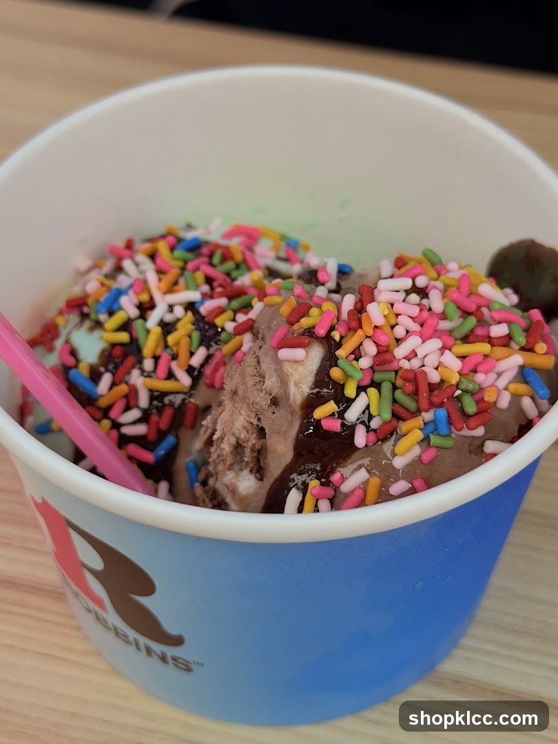 Ice cream with sprinkles