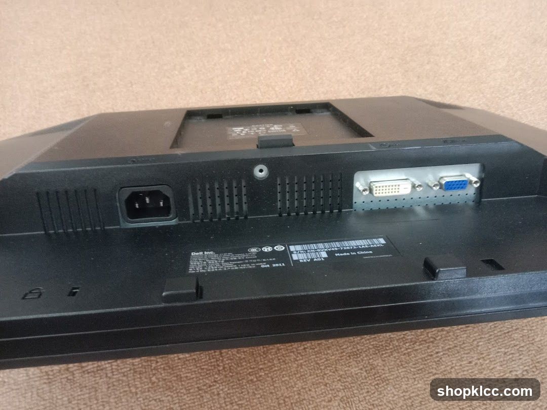Back of a Dell Monitor