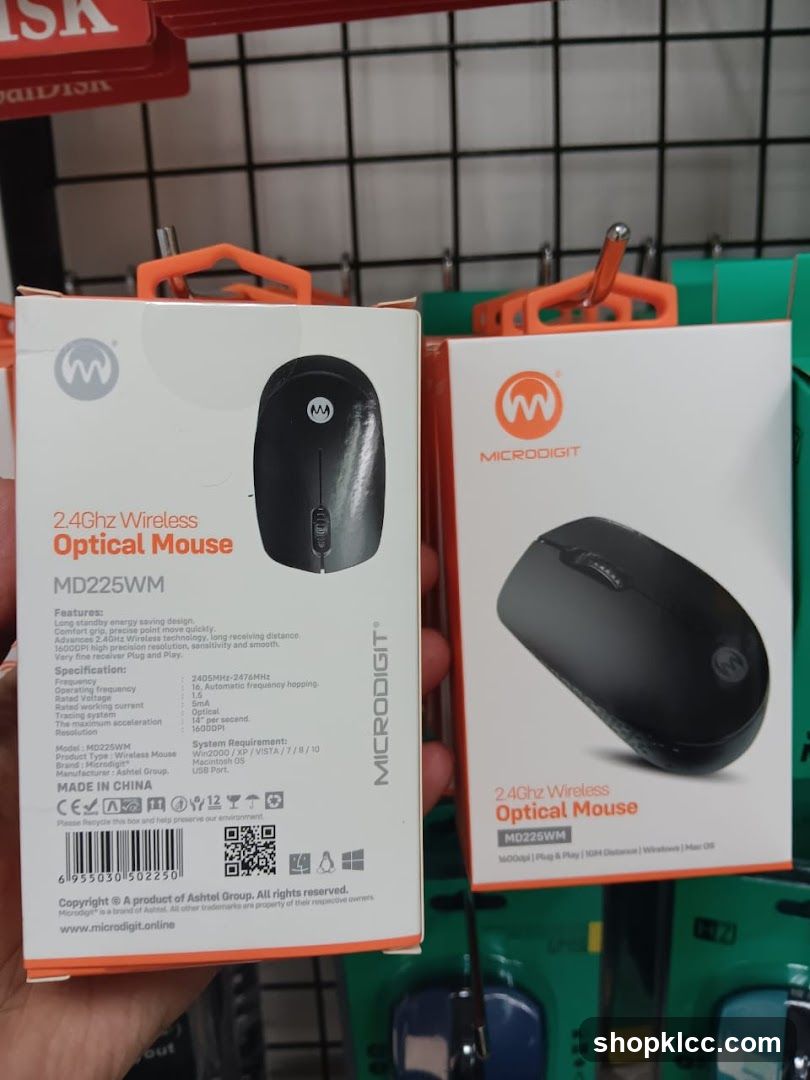 Microdigit Wireless Optical Mouse Packaging
