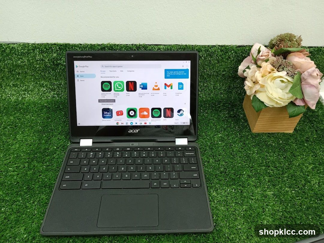 Chromebook with Google Play Store open
