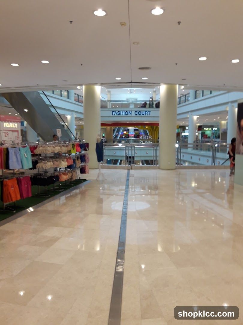 Mall Interior with Fashion Court and Kids Zone