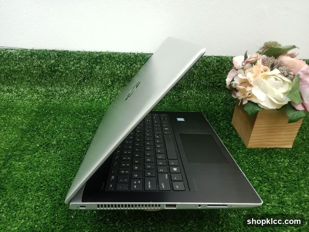 Laptop on artificial grass