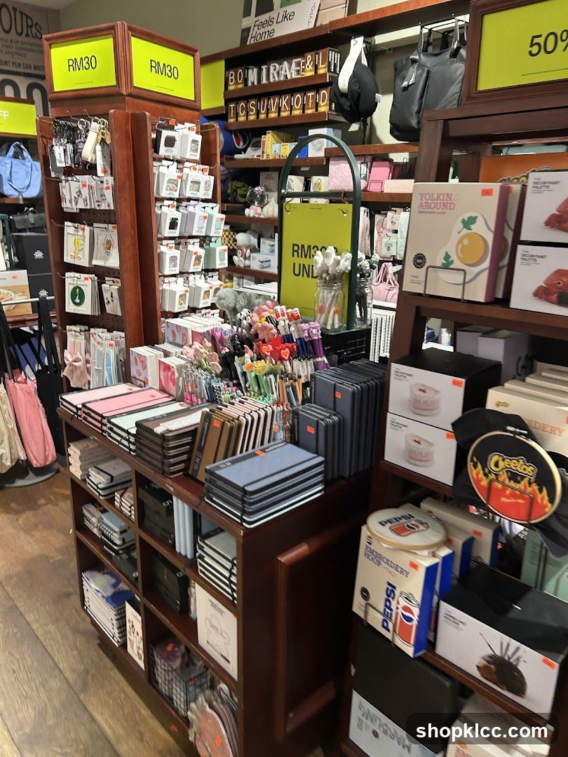 Store Display with Various Merchandise