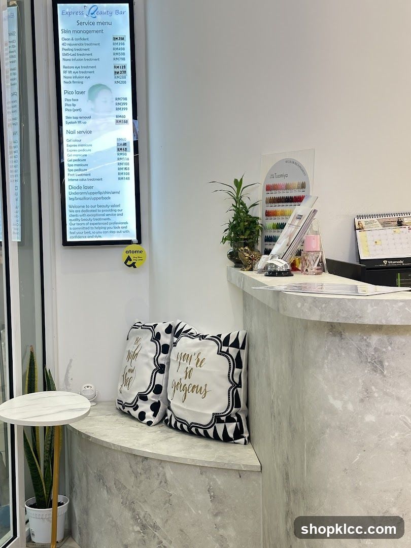 Express Beauty Bar Service Menu