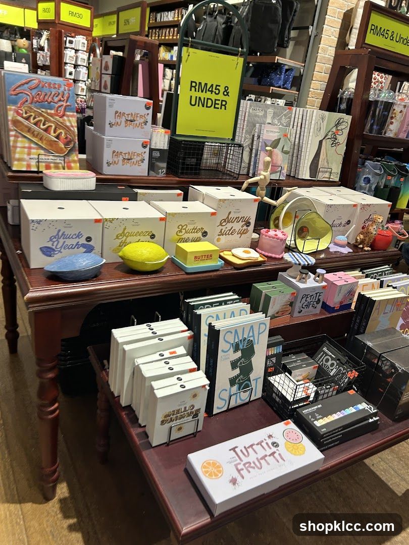 Store Display with Various Items