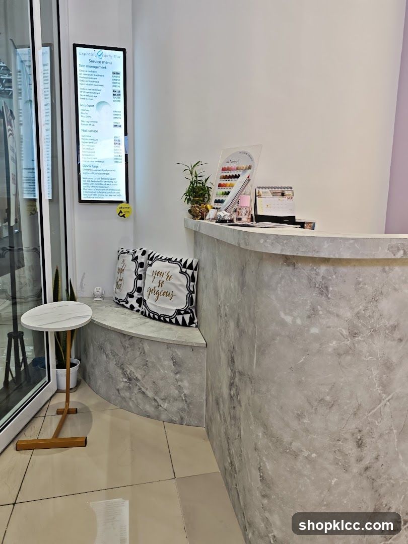 Express Beauty Bar Service Menu