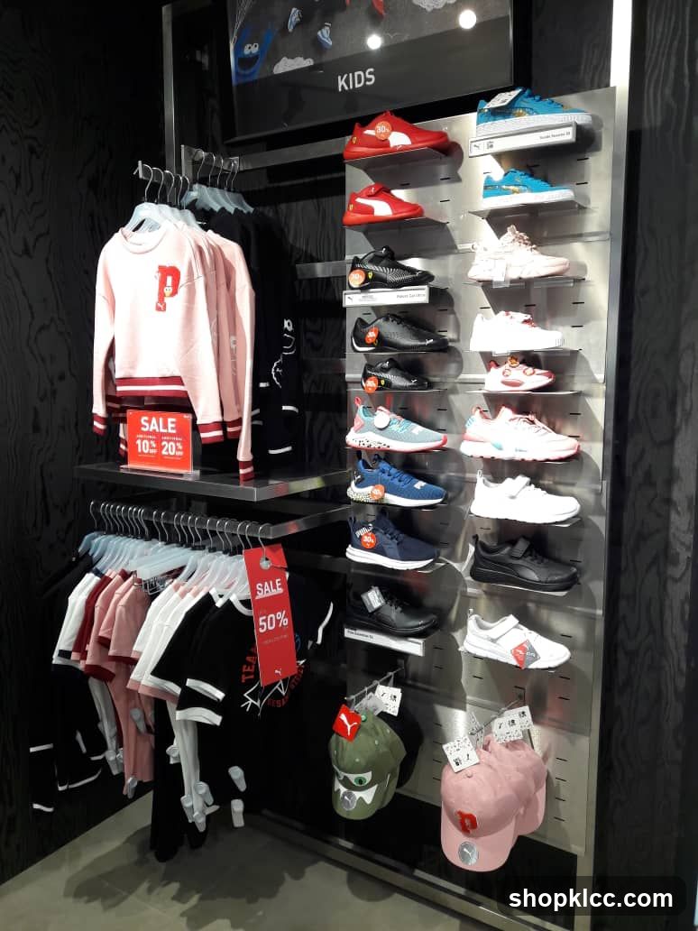 Kids' Apparel and Footwear Display