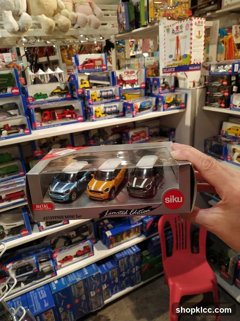 Toy Store Interior with Mini Car Display