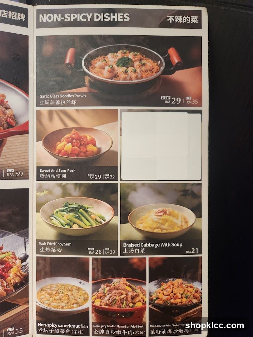 NON-SPICY DISHES