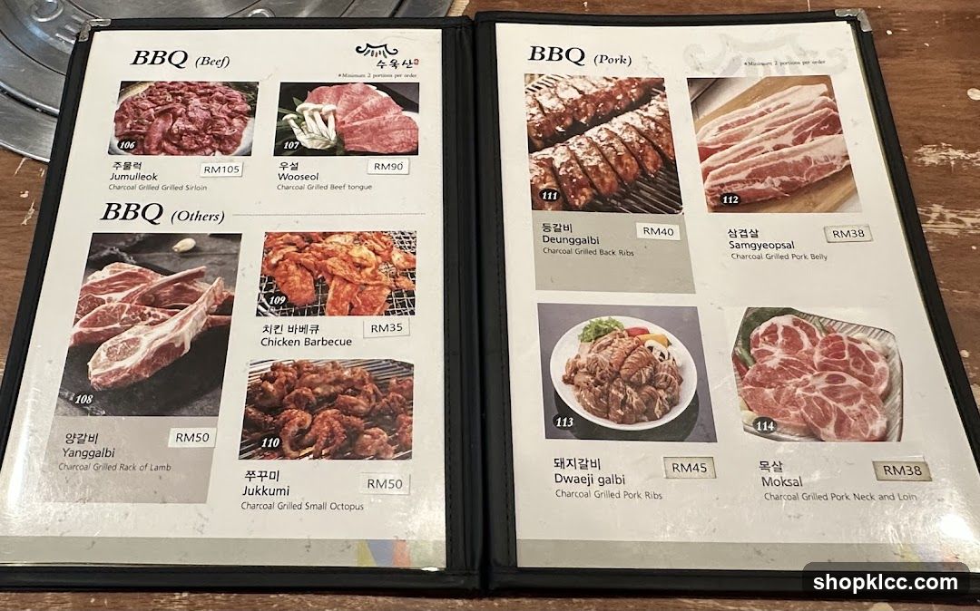 BBQ Menu