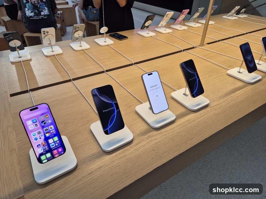 Display of iPhones
