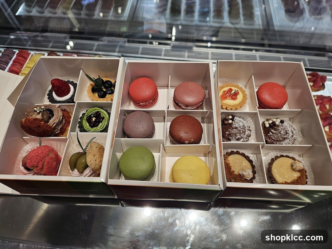 Assortment of Pastries and Macarons