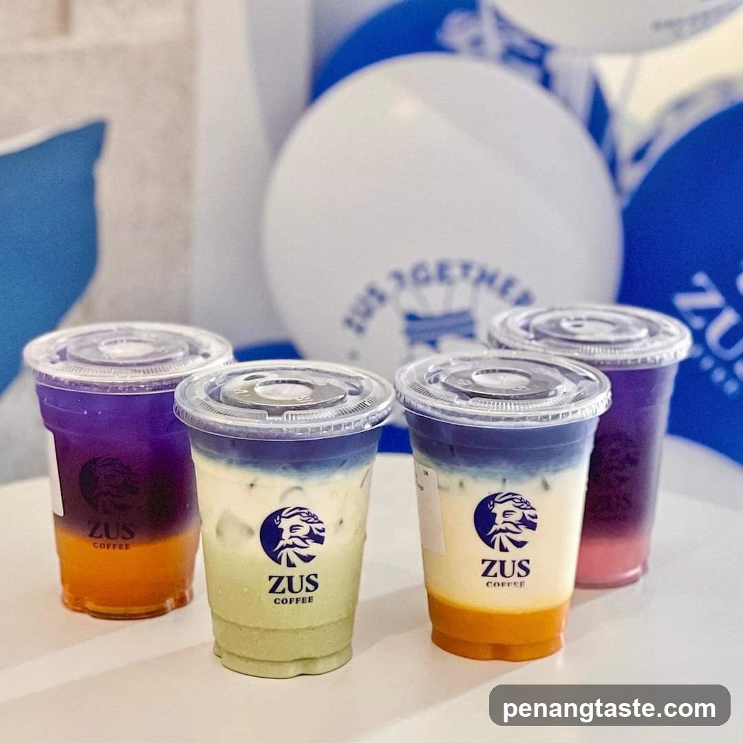 Colorful layered drinks