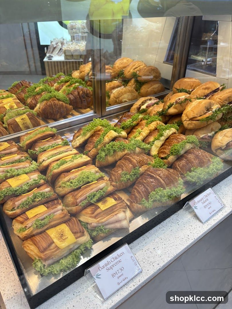 Pastries and Sandwiches Display