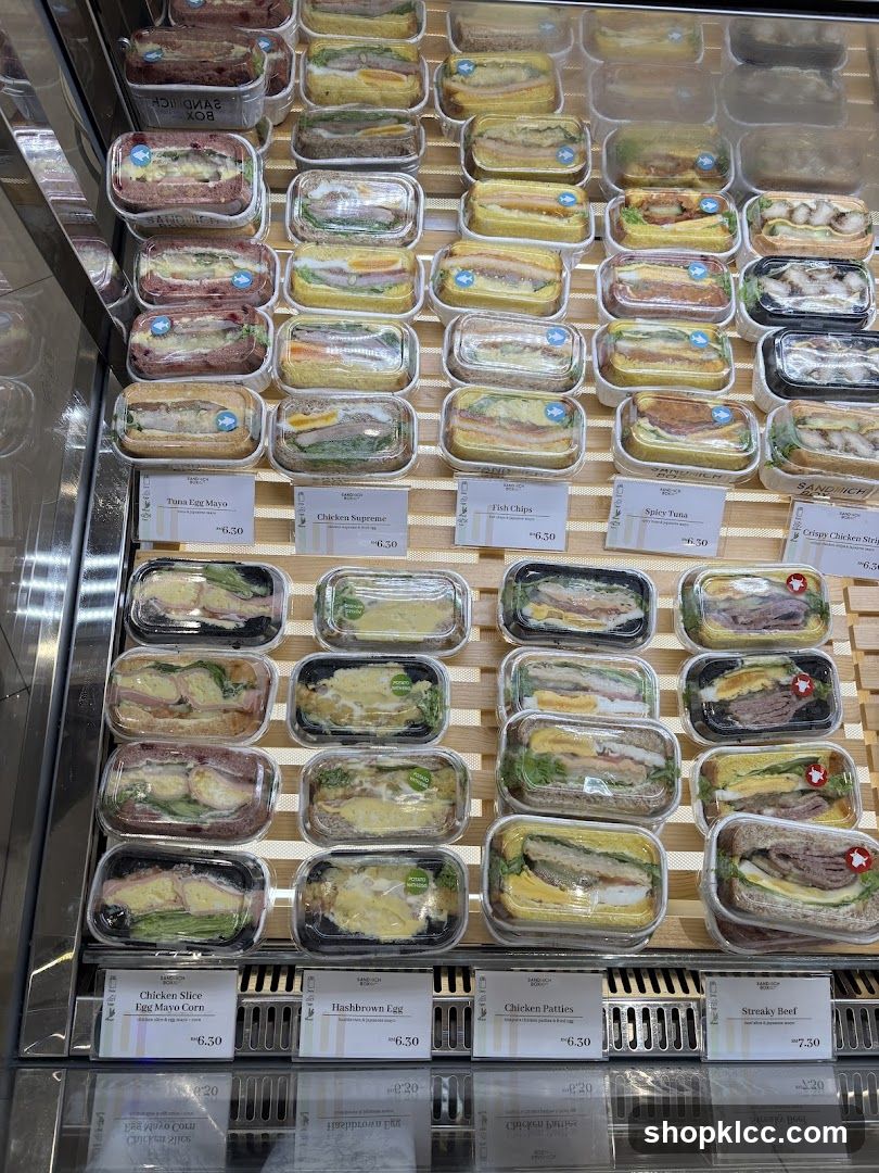 Sandwiches in a Display Case