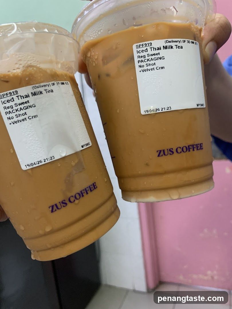 Iced Thai Milk Tea Drinks