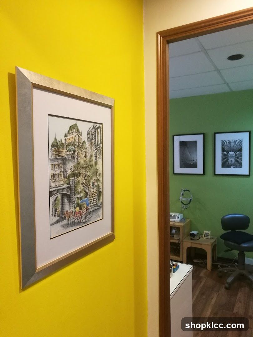 Interior Hallway with Artwork and Office View