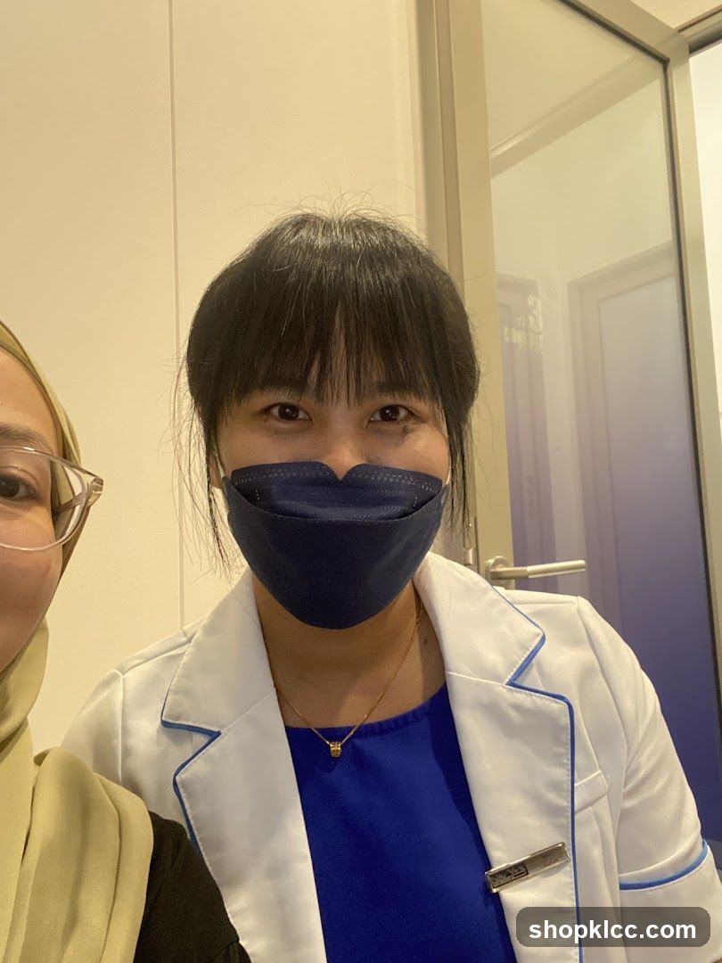 Two people wearing masks
