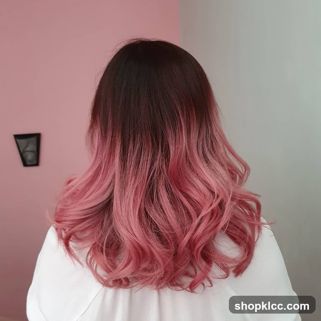 Woman with Pink Ombre Hair