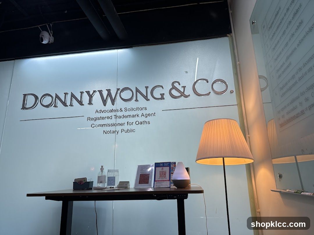 Office Interior with Company Logo