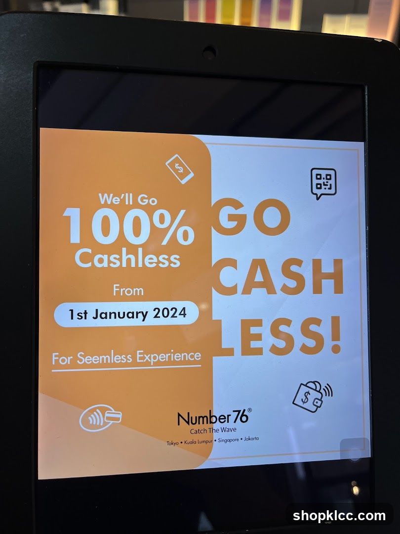 Cashless Payment Announcement
