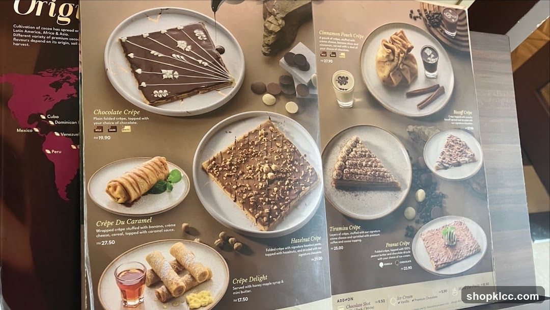 Crepes Menu