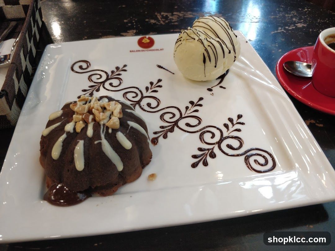 Chocolate Dessert with Ice Cream