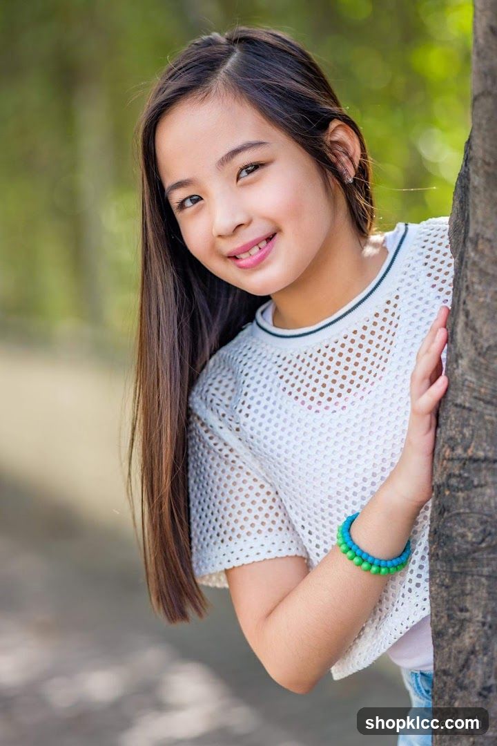 Portrait of a young girl outdoors