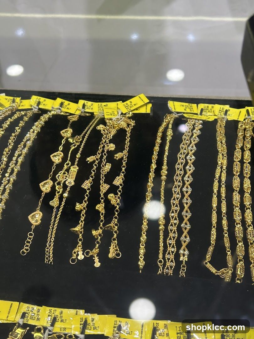 Gold Bracelets Display