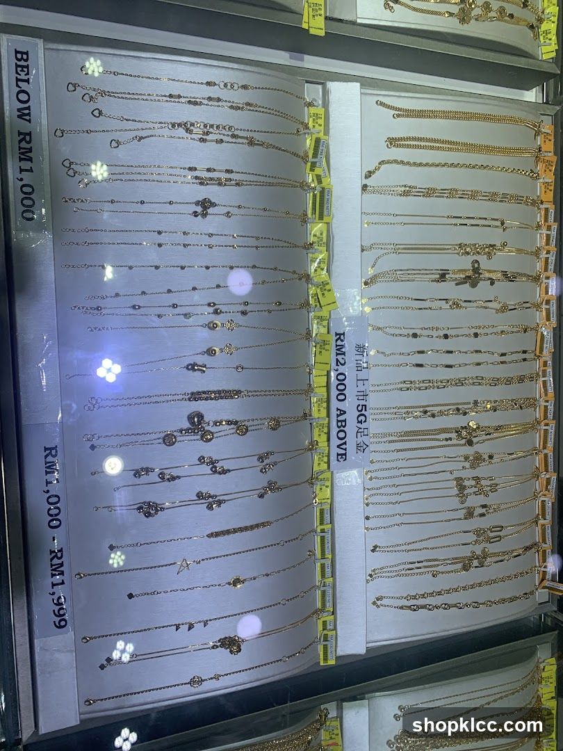 Gold Bracelets Display