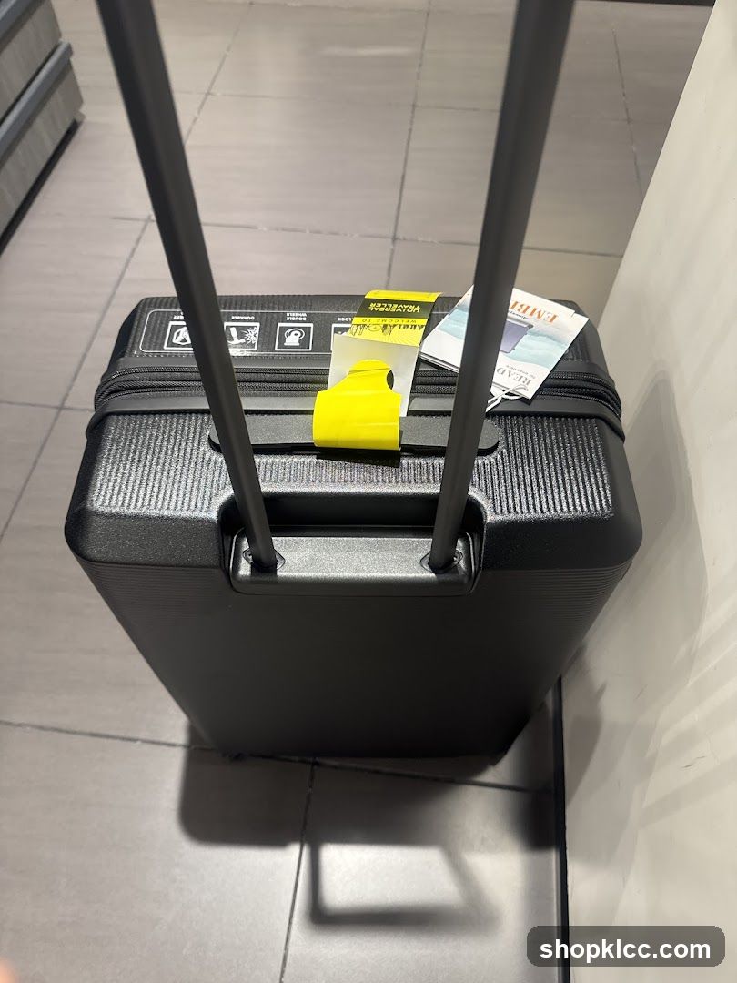 Black Suitcase with Tags