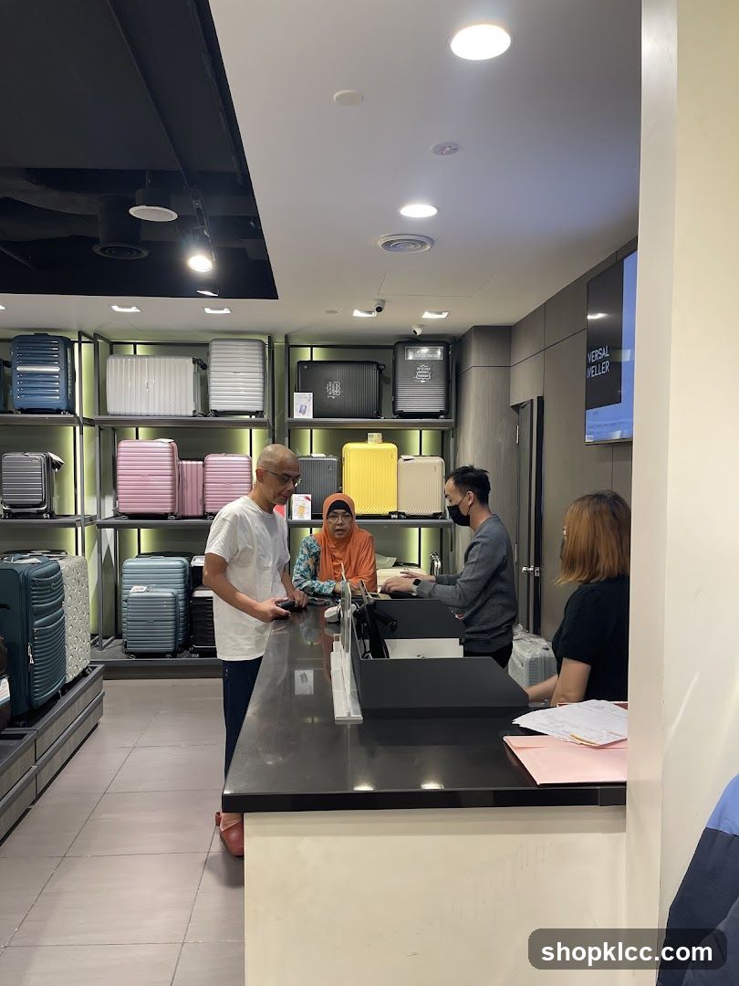 Customers at a Luggage Store
