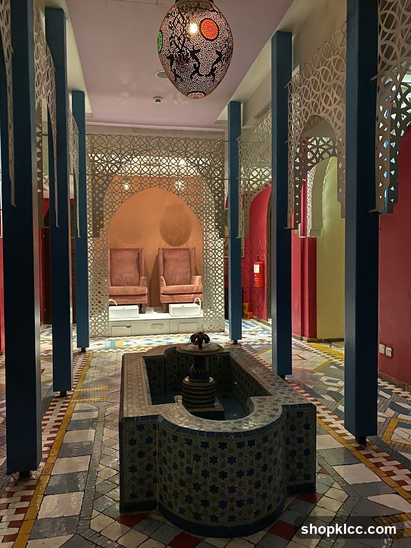 Moroccan-style spa interior