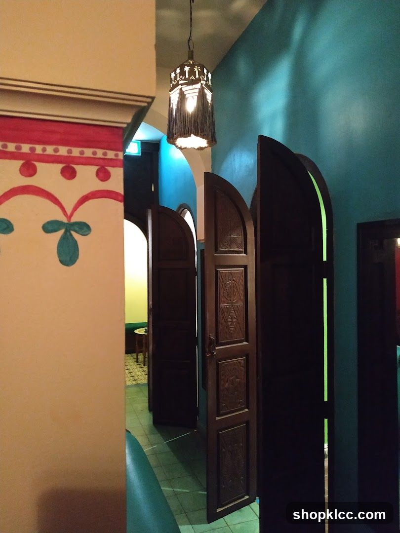 Interior hallway with ornate doors