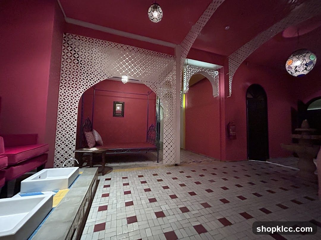 Moroccan-style spa interior