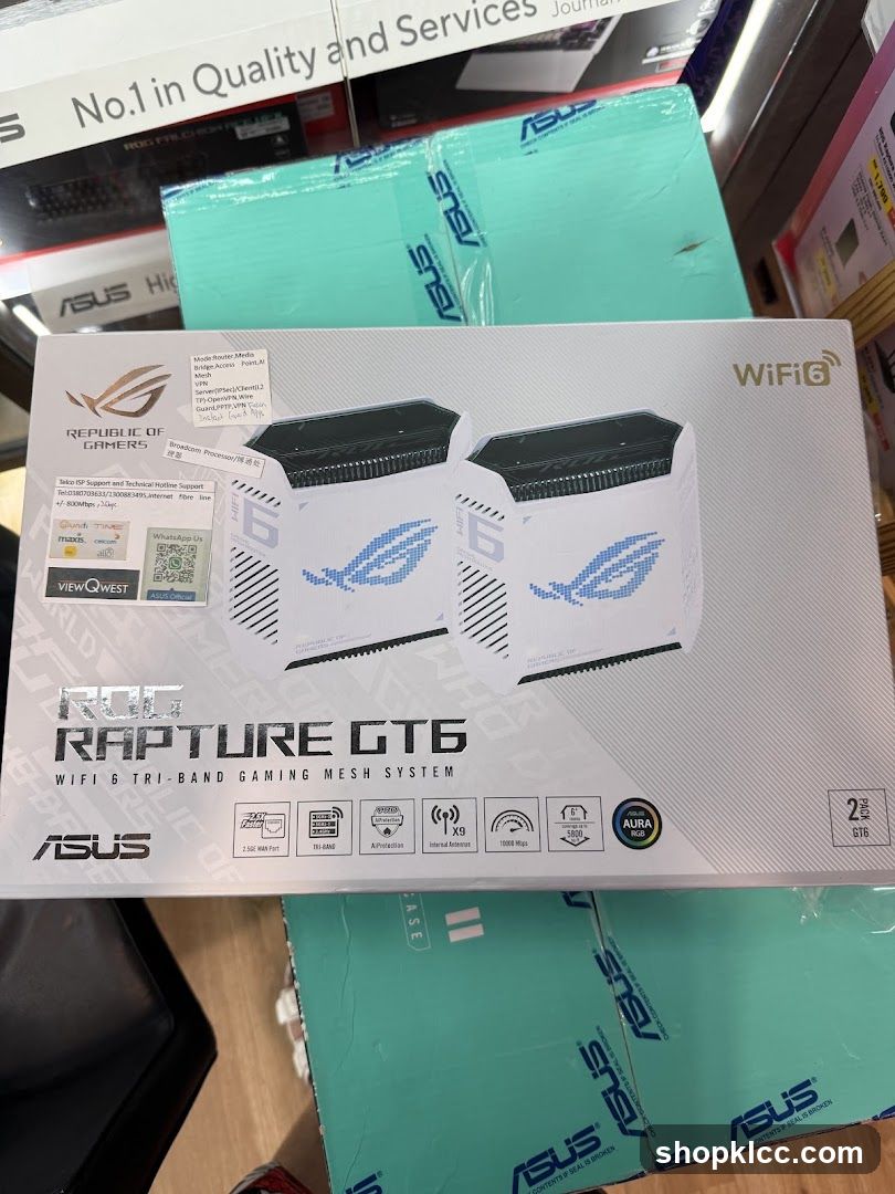 ASUS ROG Rapture GT6 WiFi 6 Tri-Band Gaming Mesh System