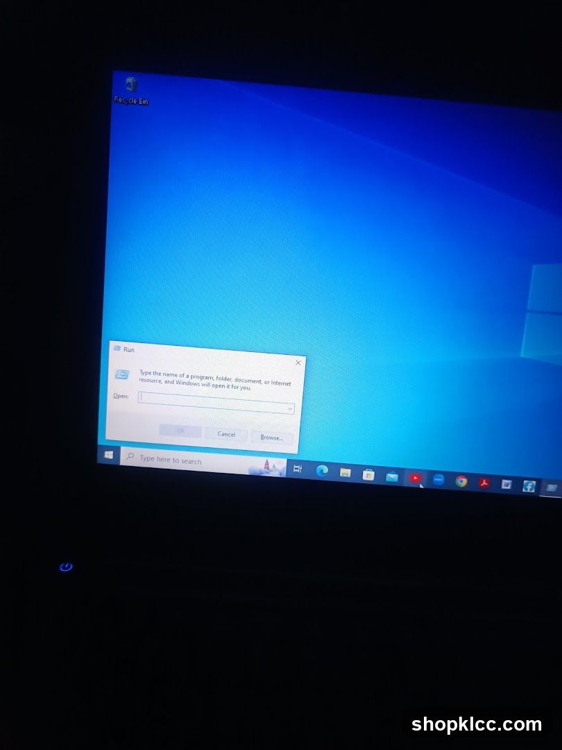 Windows Run Dialog Box