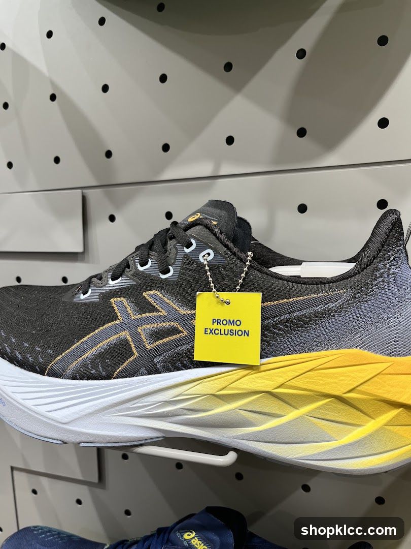 Running Shoe with Promo Exclusion Tag
