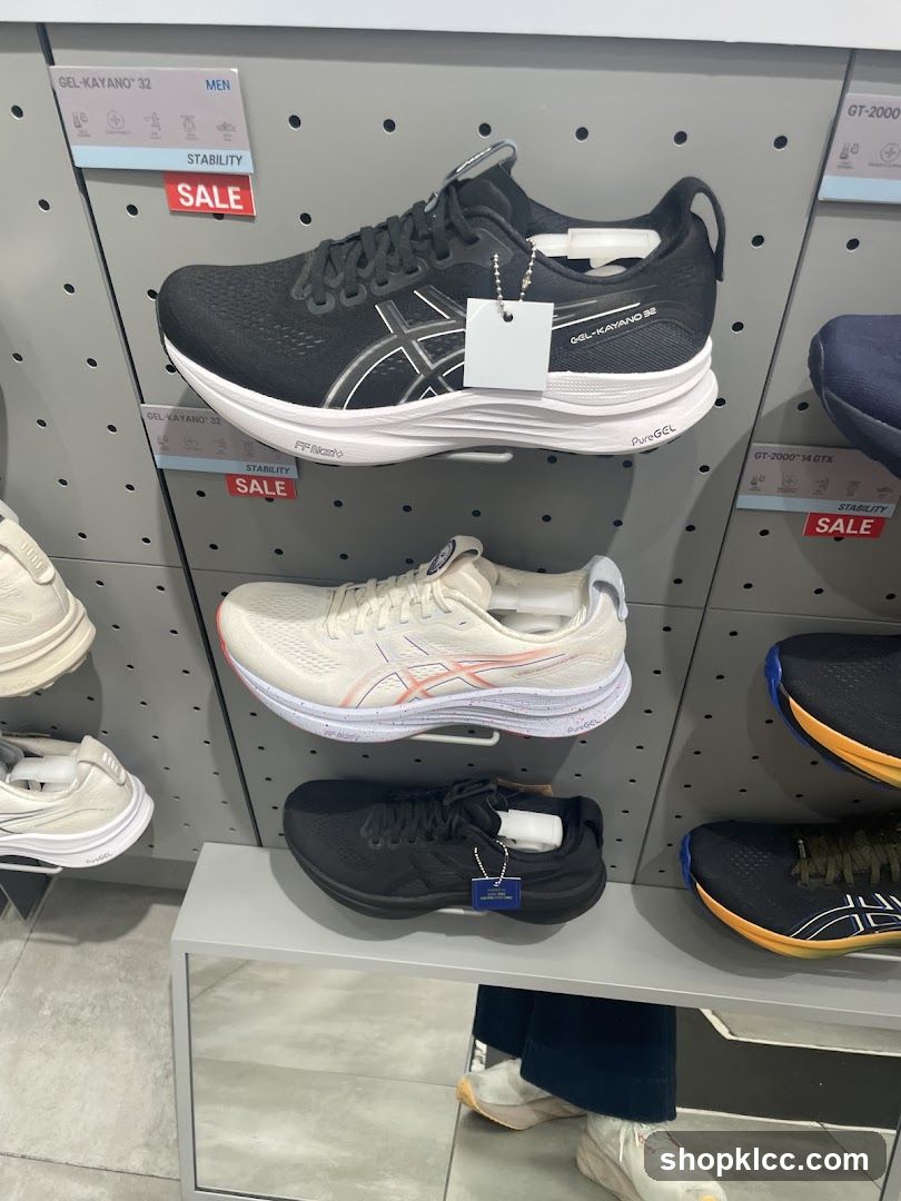 ASICS Running Shoes Display