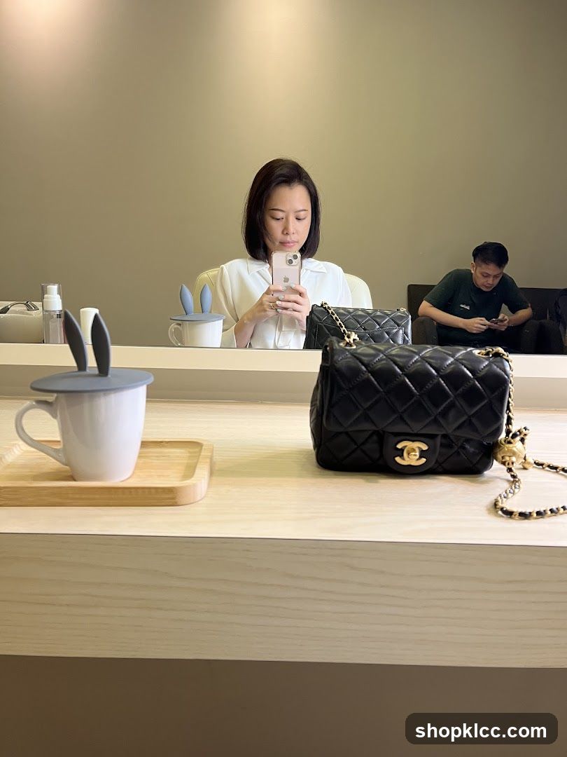Woman taking a selfie in a mirror