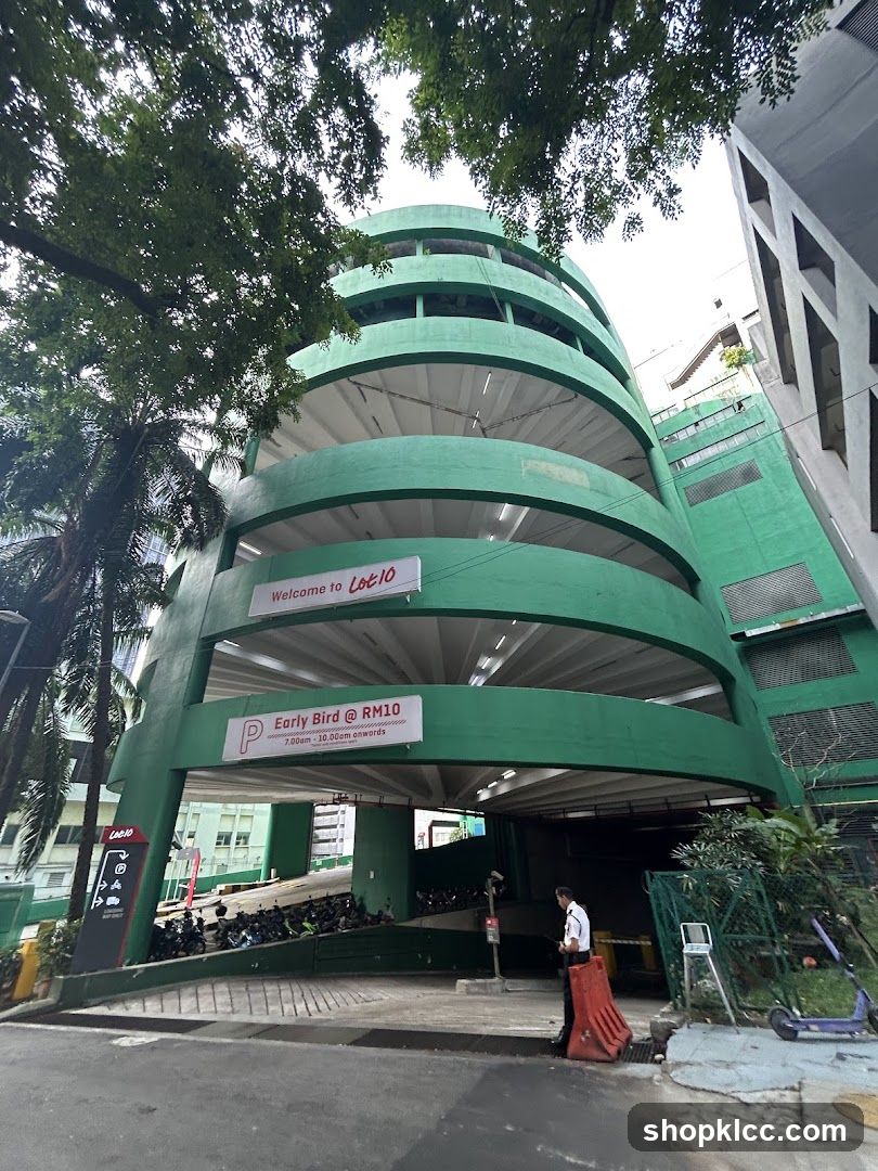 Lot 10 Parking Entrance