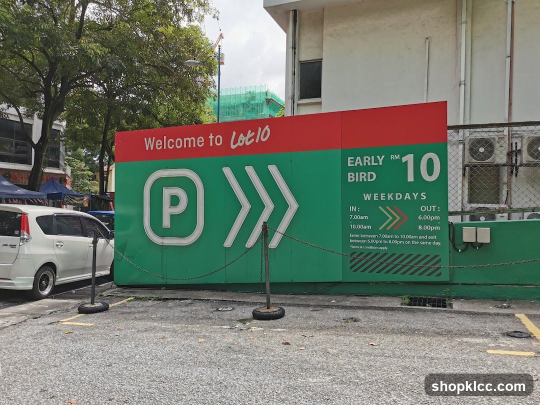 Lot 10 Parking Sign