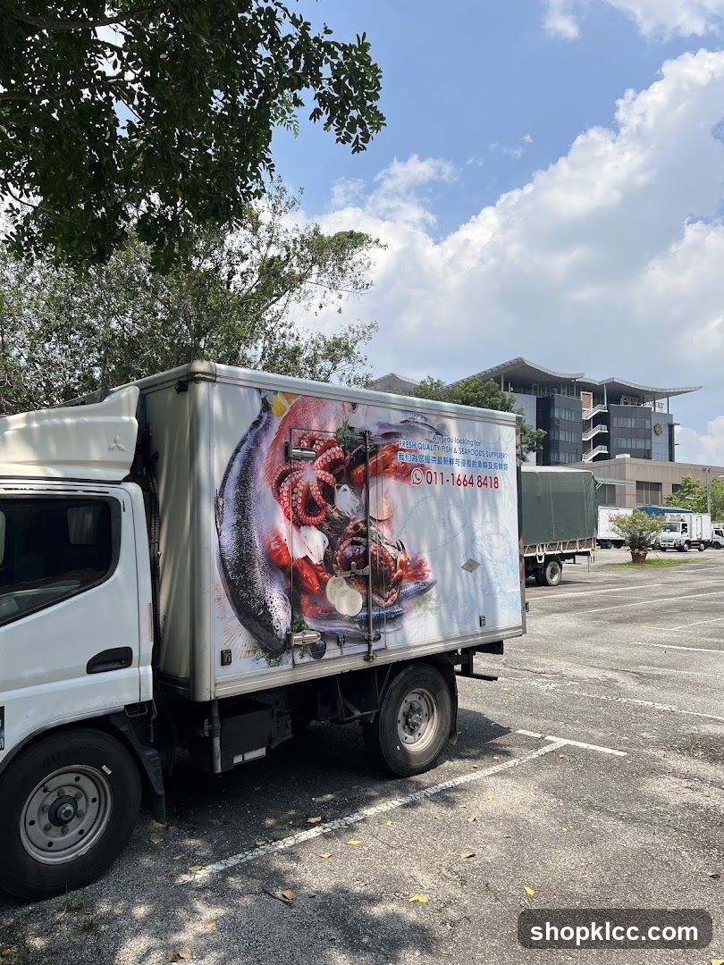 Fish and Seafood Delivery Truck