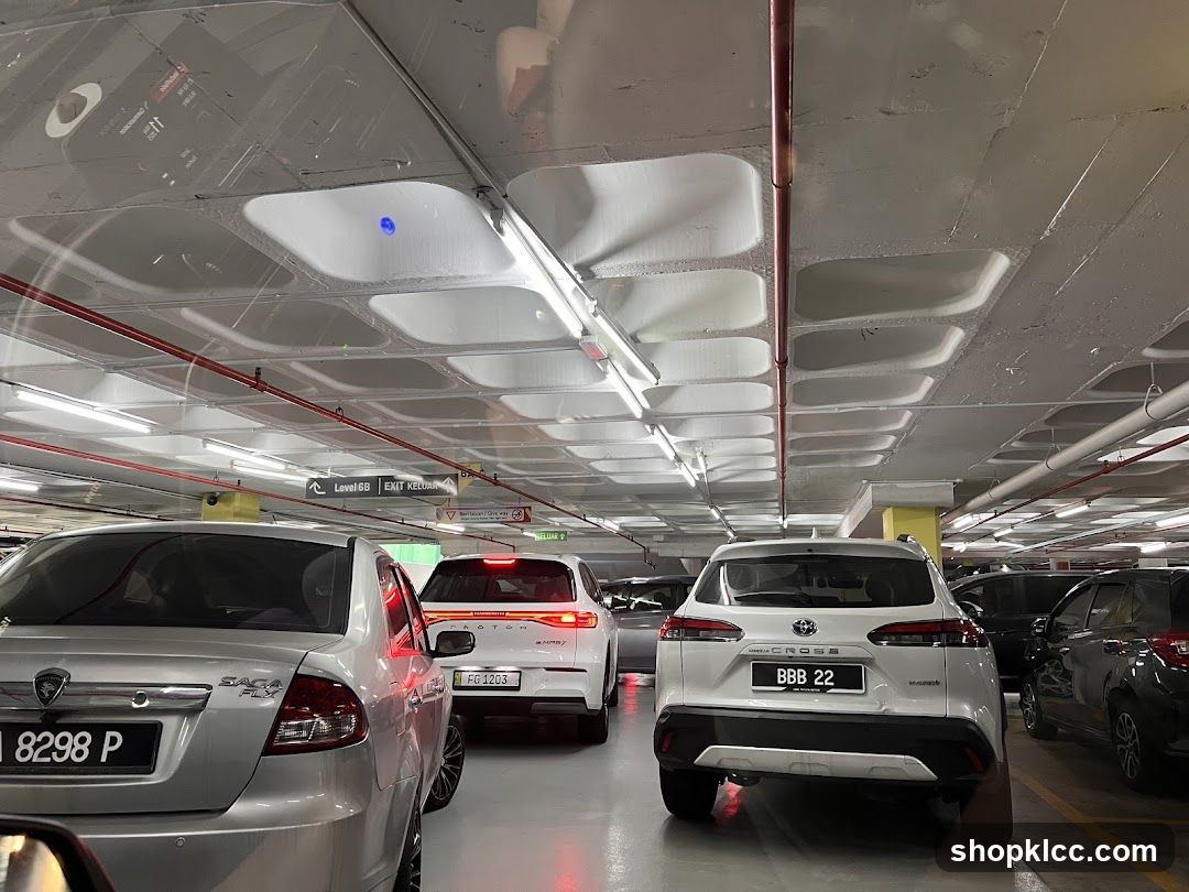 Cars in a parking garage