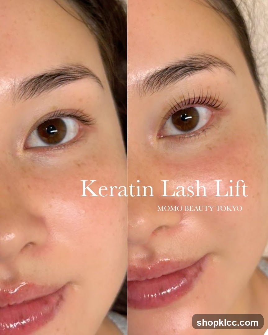 Keratin Lash Lift Before and After