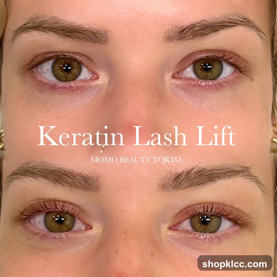 Keratin Lash Lift Before and After