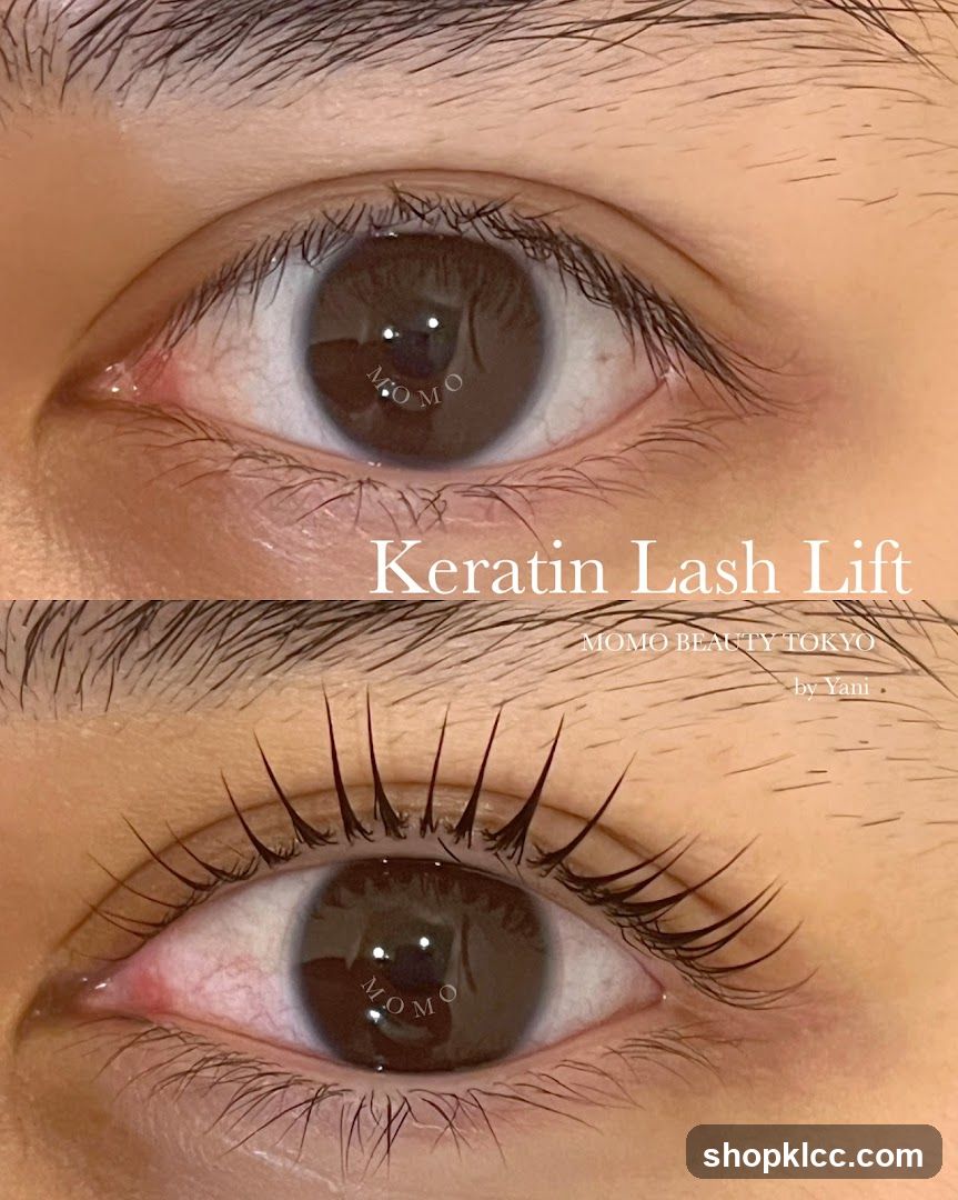 Before and After Keratin Lash Lift